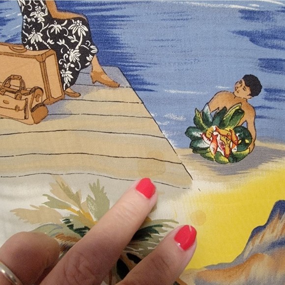 Rey Spooner Luau Hawaiian Short Sleeve Shirt Size XL Rayon tropical Cruisewear - Picture 8 of 12